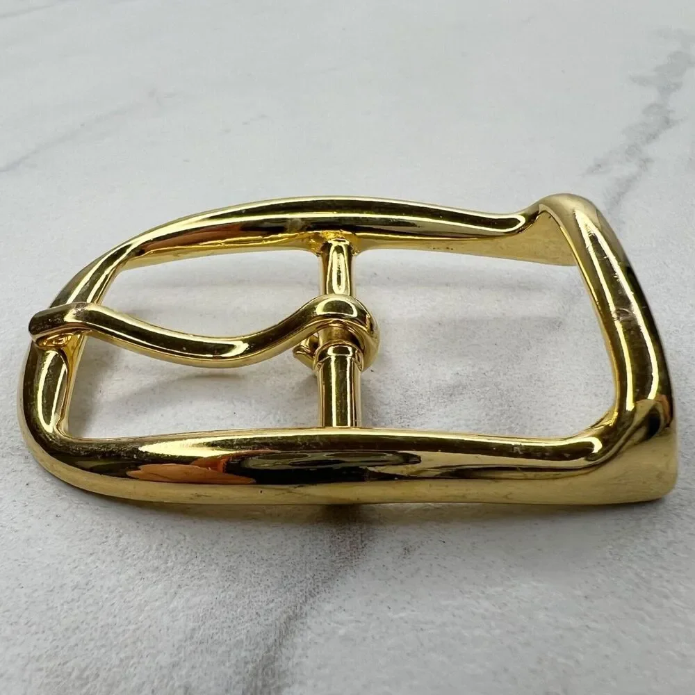 Vintage Gold Tone Simple Basic Belt Buckle for up to 1 Inch Belt